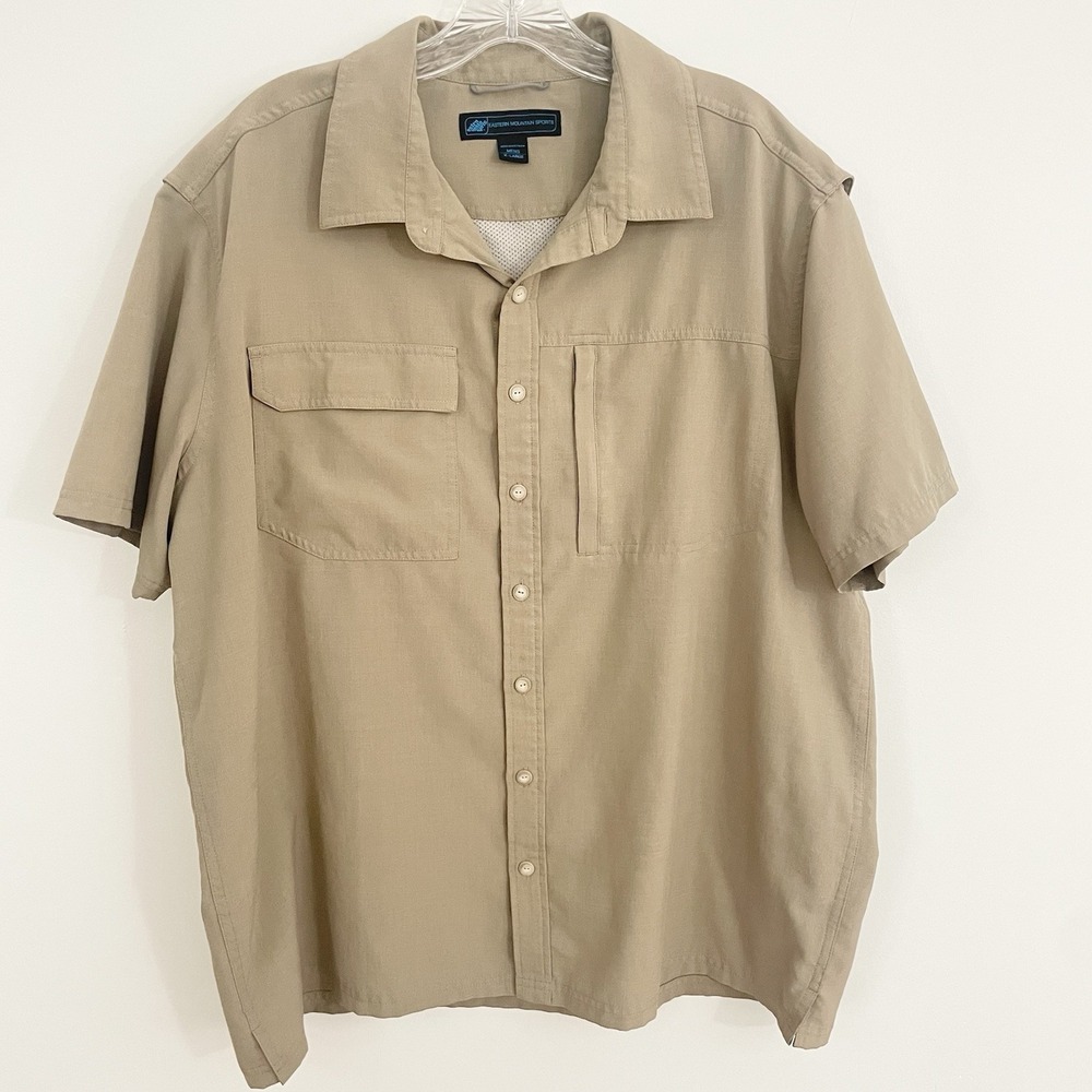 Eastern Mountain Sports Men's Trailhead Vented Hiking Fishing Shirt XL Beige